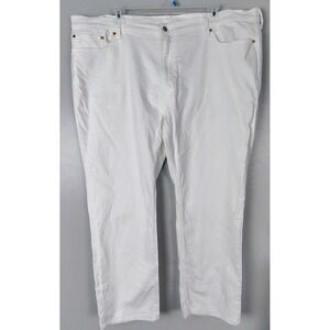 Levis 541 Athletic Taper White Denim Jeans Mens 48x30 big tall preppy classic